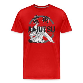 Ju-Jutsu Ju Jutsu Jiu Jitsu Martial Arts - Men's Premium Organic T-Shirt - red - Front - Damien (186cm)