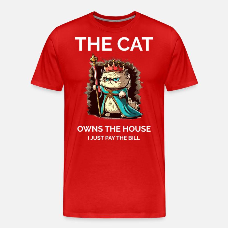Stolze Katzenmutter - Männer Premium Bio T-Shirt - Rot