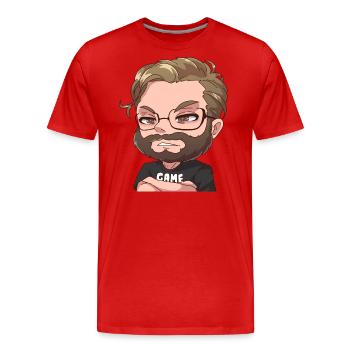 Genervter Manny - Männer Premium Bio T-Shirt - Rot - Vorne - Damien (186cm)