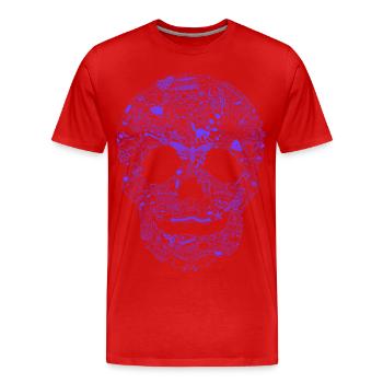 Gothic Skull Goth Style Dark Heavy Metal WGT - Men's Premium Organic T-Shirt - red - Front - Damien (186cm)