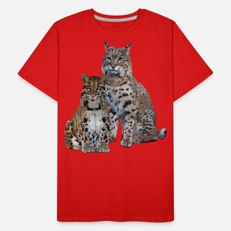 Panthère nébuleuse et lynx T-shirt bio Premium Homme