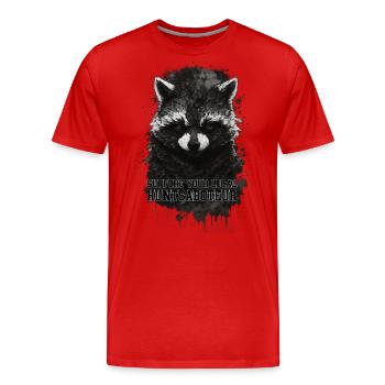 Soutenez votre chasseur local - T-shirt bio Premium Homme - rouge - Devant - Damien (186cm)