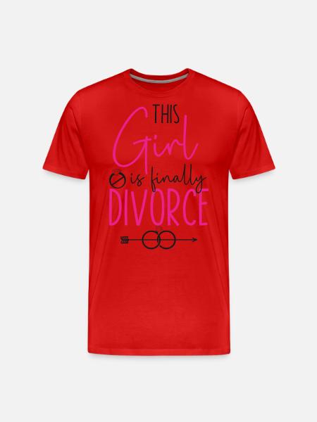 Happy Divorce Party This Girl Is - Männer Premium Bio T-Shirt - Rot