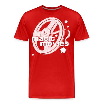 film reel cinema movies magic movies fan movie fan - Men's Premium Organic T-Shirt - red - Front - Damien (186cm)
