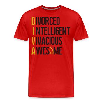 Happy Divorce Party divorcé - T-shirt bio Premium Homme - rouge - Devant - Damien (186cm)