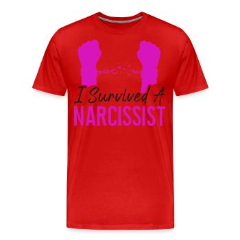 Happy Divorce Party I Survived A - Männer Premium Bio T-Shirt - Rot - Vorne - Damien (186cm)
