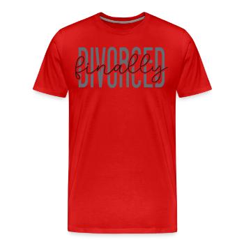 Happy Divorce Party divorcé - T-shirt bio Premium Homme - rouge - Devant - Damien (186cm)