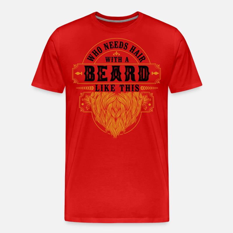 Beard Lover Bearded Man Ginger - Männer Premium Bio T-Shirt - Rot