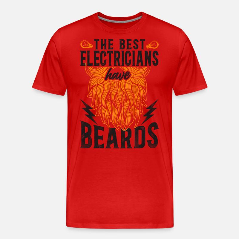 Beard Lover Bearded Man - Männer Premium Bio T-Shirt - Rot