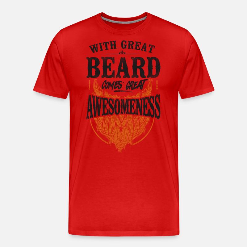 Beard Lover Bearded Man Ginger - Männer Premium Bio T-Shirt - Rot