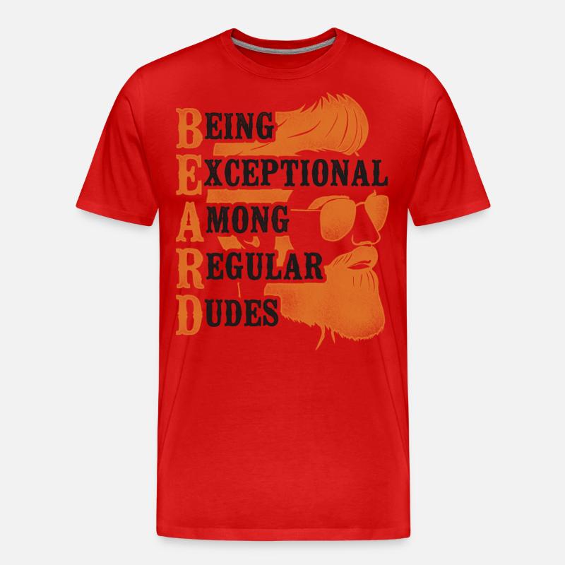 Beard Lover Bearded Man Ginger - Männer Premium Bio T-Shirt - Rot