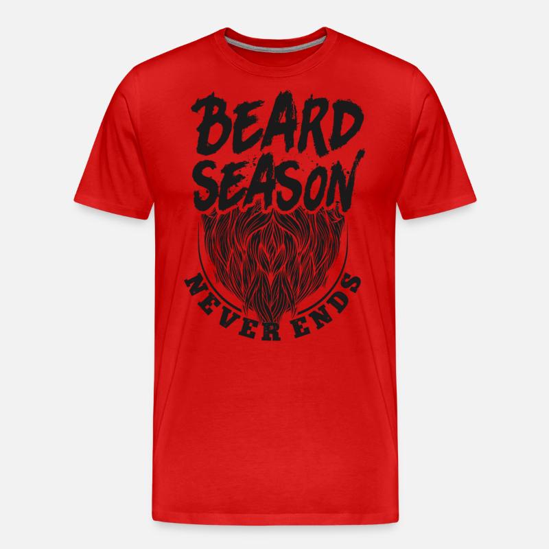 Beard Lover Bearded Man Beard - Männer Premium Bio T-Shirt - Rot