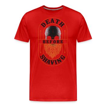 Amoureux de la barbe Homme barbu Ginger - T-shirt bio Premium Homme - rouge - Devant - Damien (186cm)