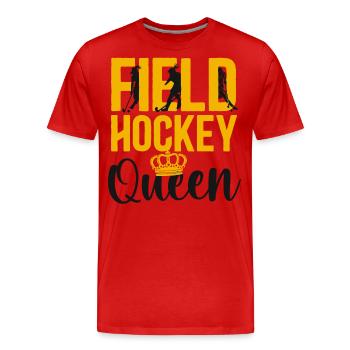 Hockey sur gazon Queen Hockey sur gazon - T-shirt bio Premium Homme - rouge - Devant - Damien (186cm)