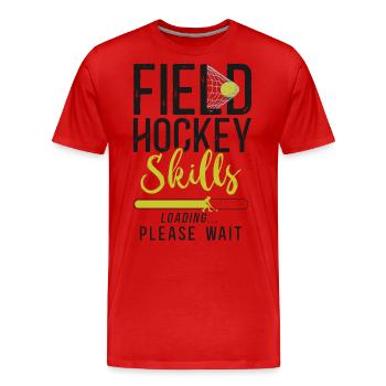 Field Hockey Field Hockey Skills - Men's Premium Organic T-Shirt - red - Front - Damien (186cm)