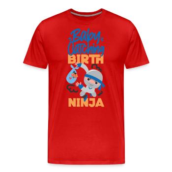 LD Labour And Delivery Nurse - Men's Premium Organic T-Shirt - red - Front - Damien (186cm)