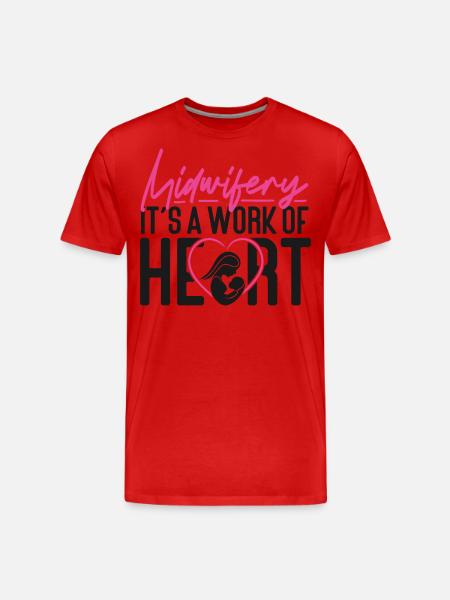 Nurse Midwife Birth Worker - Men's Premium Organic T-Shirt - red
