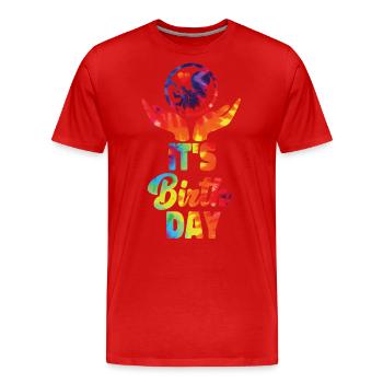 LD Labour And Delivery Nurse - Men's Premium Organic T-Shirt - red - Front - Damien (186cm)