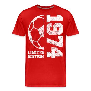 édition limitée 1974 - T-shirt bio Premium Homme - rouge - Devant - Damien (186cm)