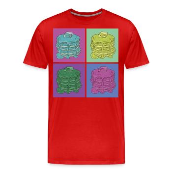 Pancake Lover Kids Retro Vintage - Men's Premium Organic T-Shirt - red - Front - Damien (186cm)