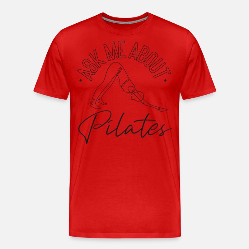 Instructeur de Pilates Enseignant Demandez-moi - T-shirt bio Premium Homme - rouge