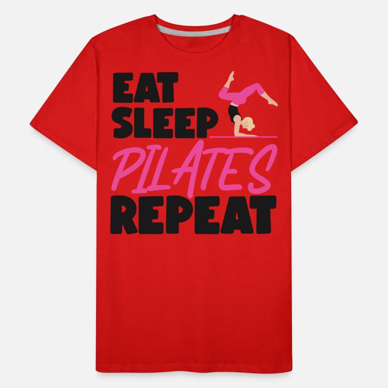 Pilates Instructor Teacher Eat Männer Premium Bio T-Shirt