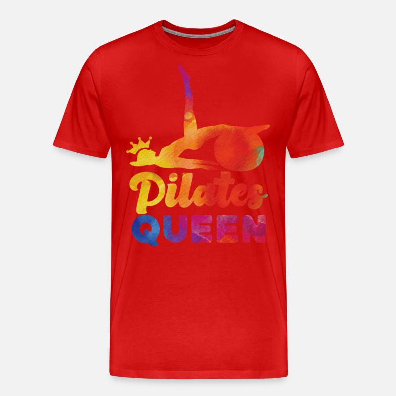 Pilates Instructor Teacher Queen - Männer Premium Bio T-Shirt - Rot