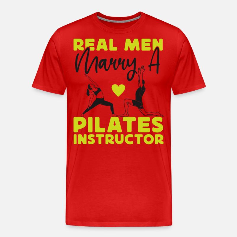 Pilates Instructor Teacher Husband - Männer Premium Bio T-Shirt - Rot