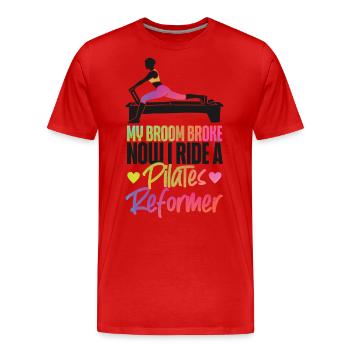 Pilates Instructor Teacher - Männer Premium Bio T-Shirt - Rot - Vorne - Damien (186cm)