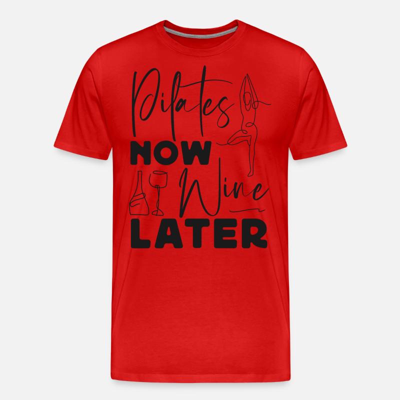 Pilates Instructor Teacher Wine - Männer Premium Bio T-Shirt - Rot