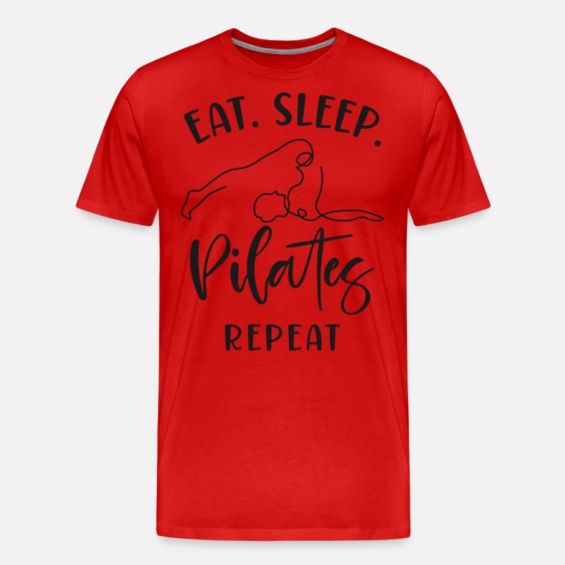 Pilates Instructor Teacher Eat - Männer Premium Bio T-Shirt - Rot