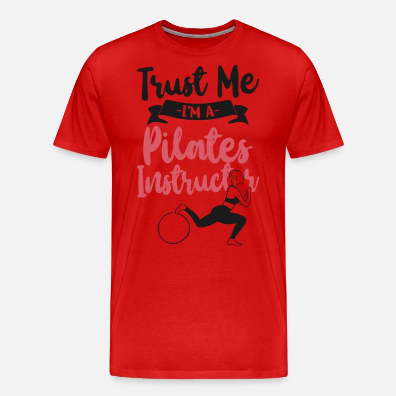 Pilates Instructor Teacher Trust - Männer Premium Bio T-Shirt - Rot