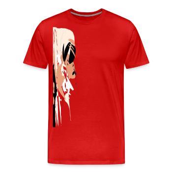 Mouvements abstraits - T-shirt bio Premium Homme - rouge - Devant - Damien (186cm)