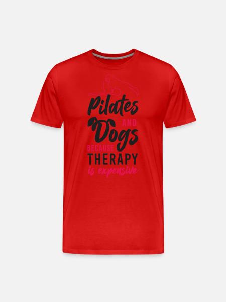 Pilates Instructor Teacher Dog - Men's Premium Organic T-Shirt - red