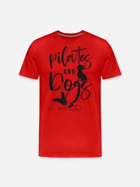 Pilates Instructor Teacher Dog - Men's Premium Organic T-Shirt - red