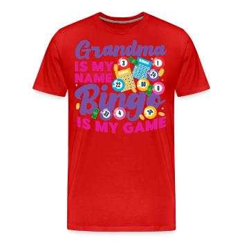 Bingo Player Grandma Grandma Is My - Männer Premium Bio T-Shirt - Rot - Vorne - Damien (186cm)