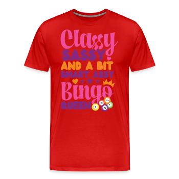 Bingo Player Classy Sassy And A - Men's Premium Organic T-Shirt - red - Front - Damien (186cm)