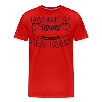 Hot Dog Adulte Propulsé Par Des Hot-Dogs - T-shirt bio Premium Homme - rouge - Devant - Damien (186cm)