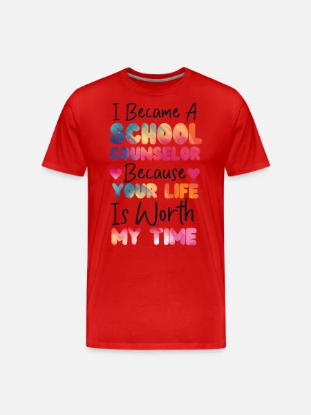 Conseillère d’école Aquarelle I - T-shirt bio Premium Homme - rouge
