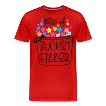 School Counselor Be A Bucket - Men's Premium Organic T-Shirt - red - Front - Damien (186cm)
