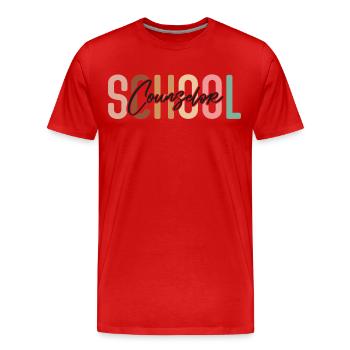 Conseiller scolaire Conseiller scolaire - T-shirt bio Premium Homme - rouge - Devant - Damien (186cm)