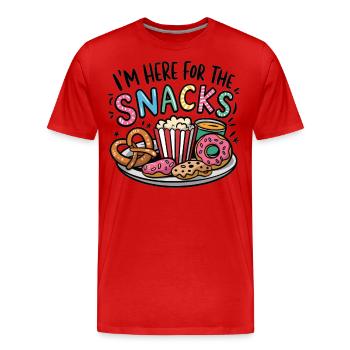 Snacks sind mein Leben - Männer Premium Bio T-Shirt - Rot - Vorne - Damien (186cm)