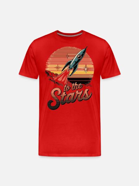 Vol vers les étoiles - T-shirt bio Premium Homme - rouge