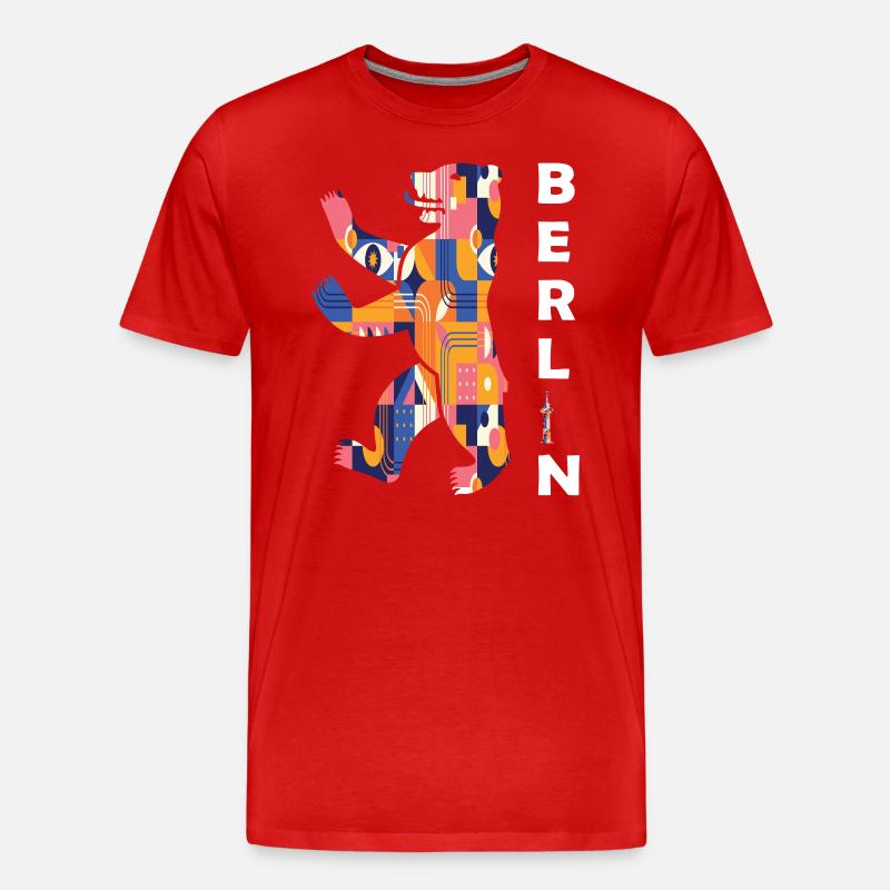 Ours de Berlin - T-shirt bio Premium Homme - rouge