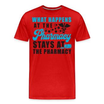 Technicien en pharmacie - T-shirt bio Premium Homme - rouge - Devant - Damien (186cm)