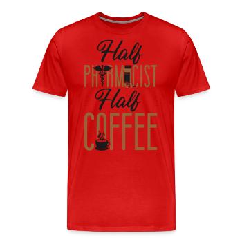 Technicien en pharmacie - T-shirt bio Premium Homme - rouge - Devant - Damien (186cm)
