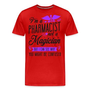 Pharmacy Tech Technician - Männer Premium Bio T-Shirt - Rot - Vorne - Damien (186cm)