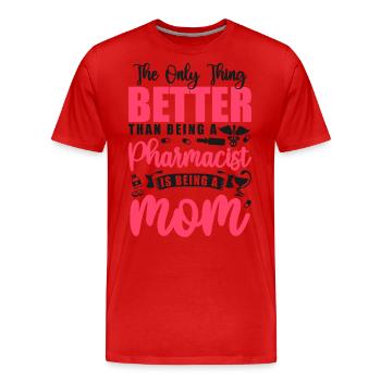 Technicien en pharmacie - T-shirt bio Premium Homme - rouge - Devant - Damien (186cm)