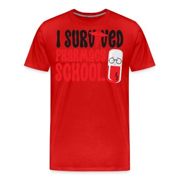 Technicien en pharmacie - T-shirt bio Premium Homme - rouge - Devant - Damien (186cm)