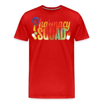 Technicien en pharmacie - T-shirt bio Premium Homme - rouge - Devant - Damien (186cm)